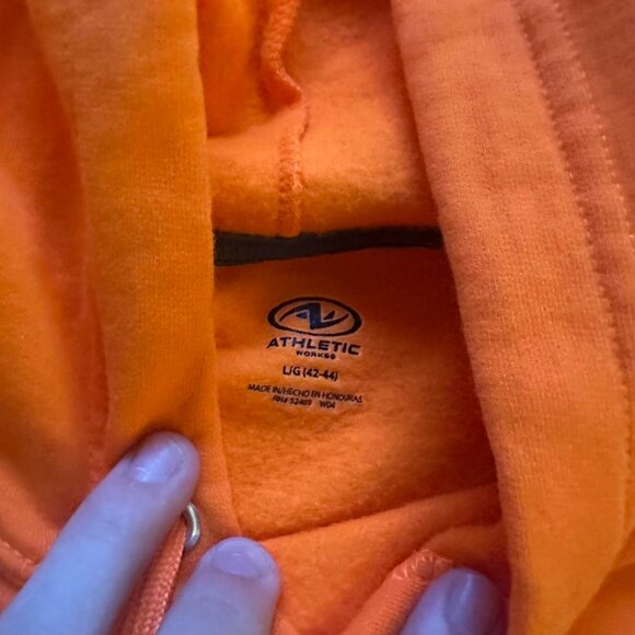 orange blank heavyweight hoodie size women’s L - Picture 2 of 2